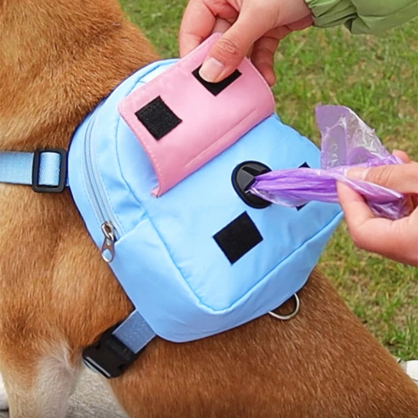 Pet Backpack With Harness Collar Outdoor Travel